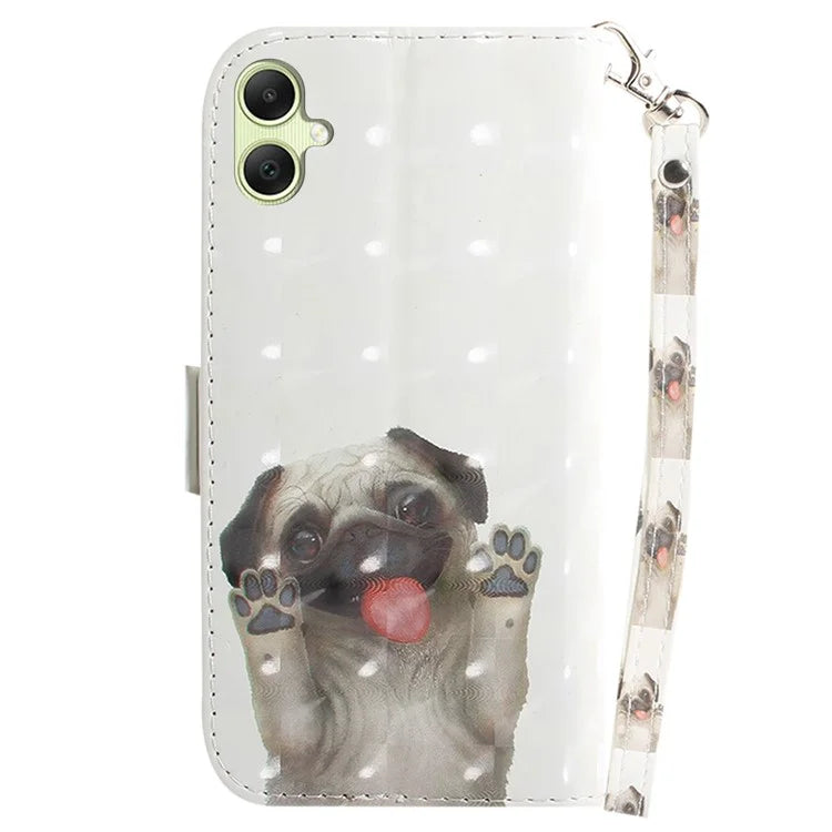 For Samsung Galaxy A05 4G Case Mobile Phone 3D Pattern Printed PU Leather Cover