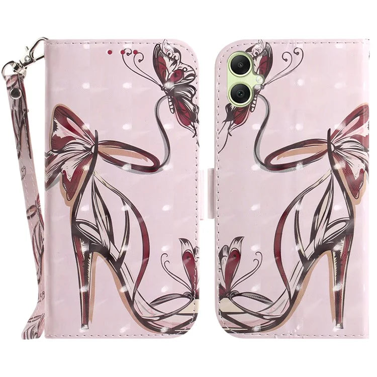 For Samsung Galaxy A05 4G Case Mobile Phone 3D Pattern Printed PU Leather Cover