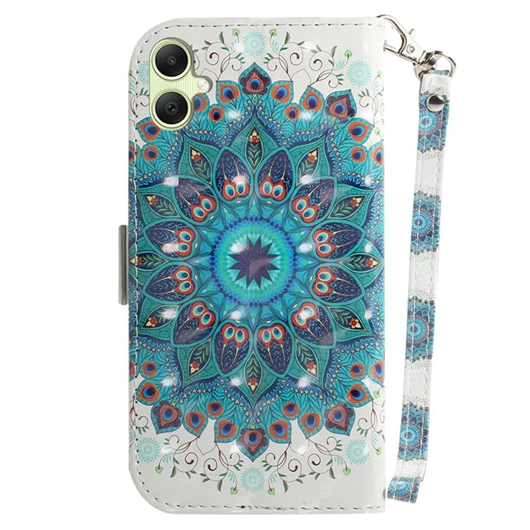 For Samsung Galaxy A05 4G Case Mobile Phone 3D Pattern Printed PU Leather Cover