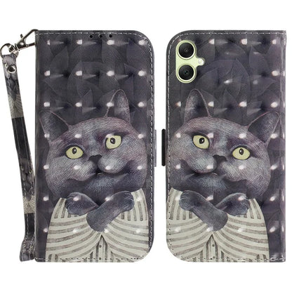 For Samsung Galaxy A05 4G Case Mobile Phone 3D Pattern Printed PU Leather Cover