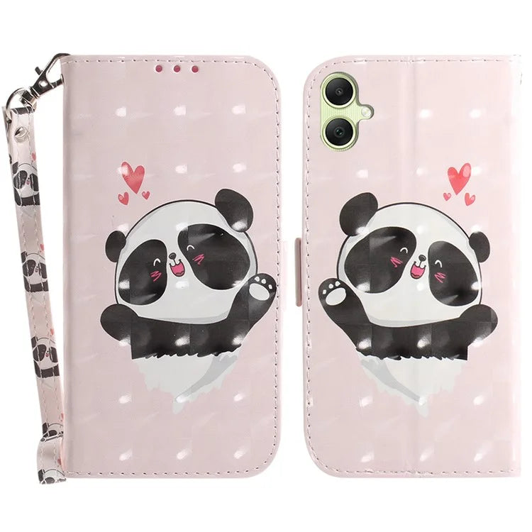 For Samsung Galaxy A05 4G Case Mobile Phone 3D Pattern Printed PU Leather Cover