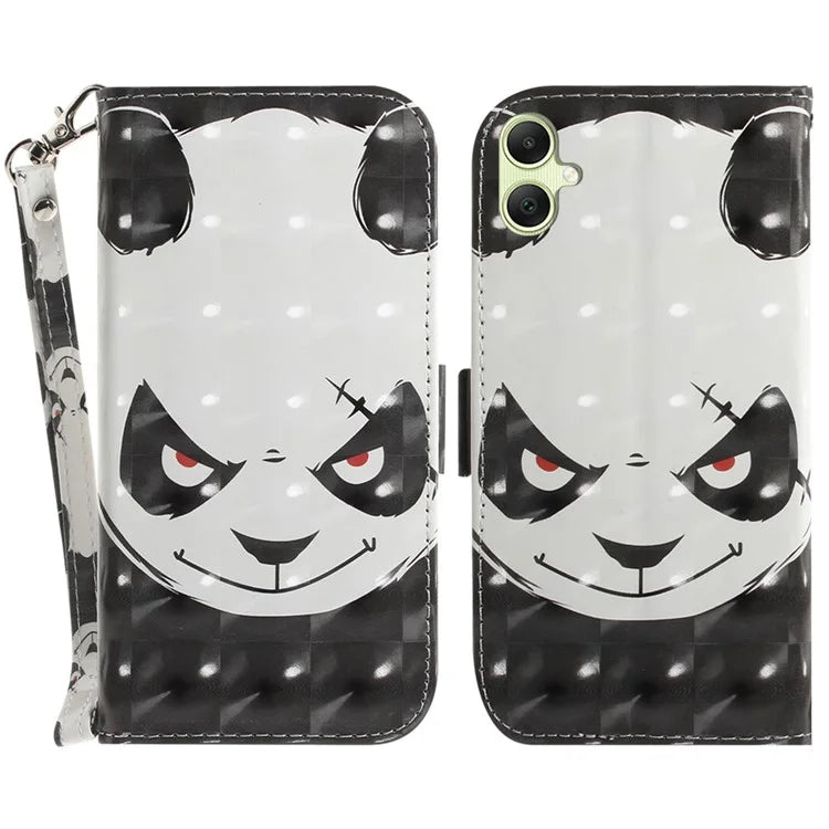 For Samsung Galaxy A05 4G Case Mobile Phone 3D Pattern Printed PU Leather Cover