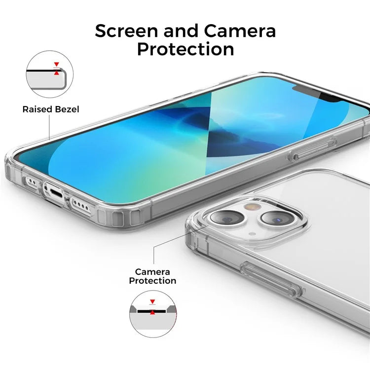 AHASTYLE PC06-N For iPhone 15 Protective Cover Clear PC+TPU Phone Case