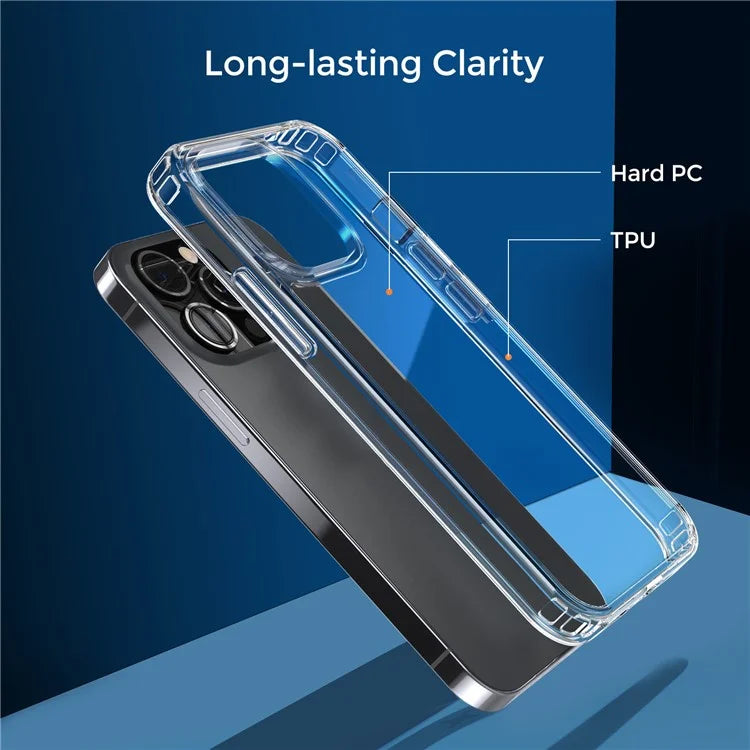 AHASTYLE PC06-N For iPhone 15 Pro Phone Case PC+TPU Shockproof Clear Cover