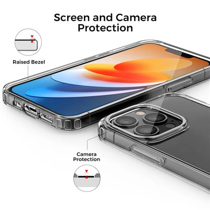 AHASTYLE PC06-N For iPhone 15 Pro Phone Case PC+TPU Shockproof Clear Cover