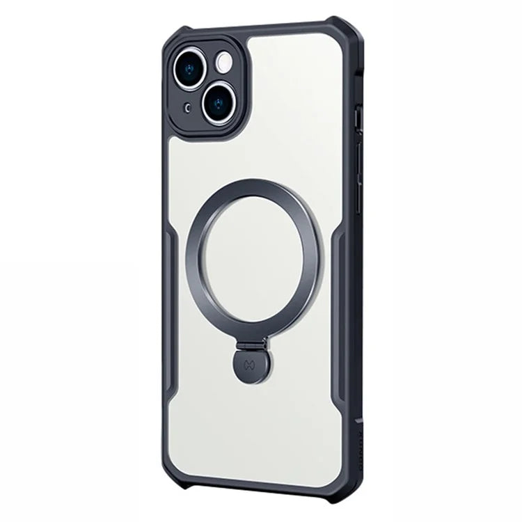 XUNDD For iPhone 15 Acrylic+TPU Magnetic Phone Shell Shockproof Kickstand Cover
