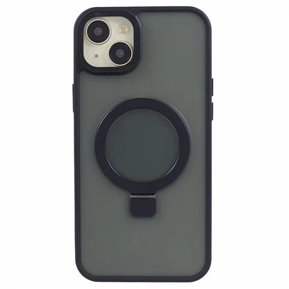 For iPhone 14 Plus Case Compatible with MagSafe Skin-Touch Kickstand TPU+PC Phone Shell