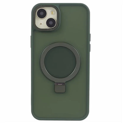 For iPhone 14 Plus Case Compatible with MagSafe Skin-Touch Kickstand TPU+PC Phone Shell