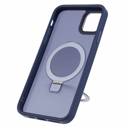 For iPhone 14 Plus Case Compatible with MagSafe Skin-Touch Kickstand TPU+PC Phone Shell