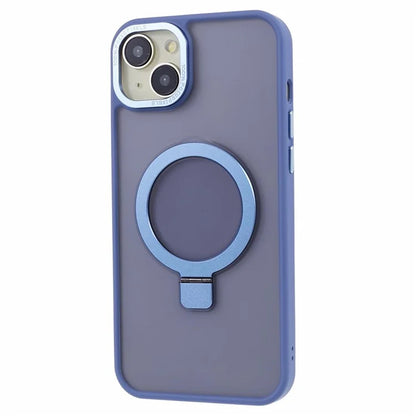 For iPhone 14 Plus Case Compatible with MagSafe Skin-Touch Kickstand TPU+PC Phone Shell