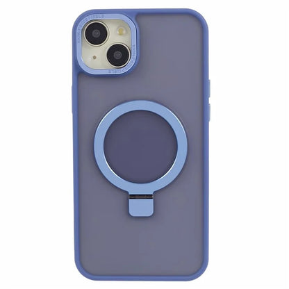 For iPhone 14 Plus Case Compatible with MagSafe Skin-Touch Kickstand TPU+PC Phone Shell