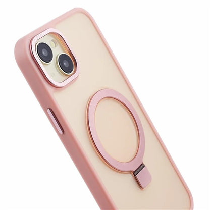 For iPhone 14 Plus Case Compatible with MagSafe Skin-Touch Kickstand TPU+PC Phone Shell