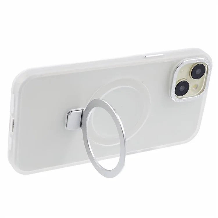 For iPhone 14 Plus Case Compatible with MagSafe Skin-Touch Kickstand TPU+PC Phone Shell