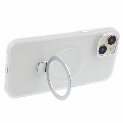 For iPhone 14 Plus Case Compatible with MagSafe Skin-Touch Kickstand TPU+PC Phone Shell