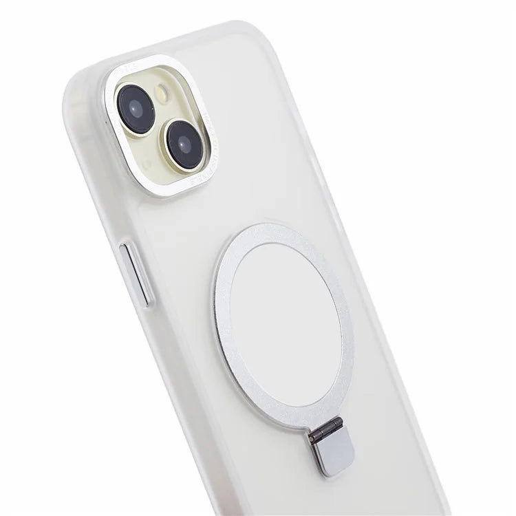 For iPhone 14 Plus Case Compatible with MagSafe Skin-Touch Kickstand TPU+PC Phone Shell