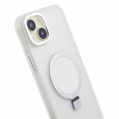 For iPhone 14 Plus Case Compatible with MagSafe Skin-Touch Kickstand TPU+PC Phone Shell