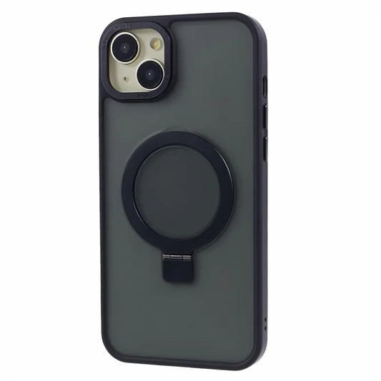 For iPhone 13 6.1 inch Kickstand Case Skin-Touch TPU+PC Slim Phone Cover Compatible with MagSafe