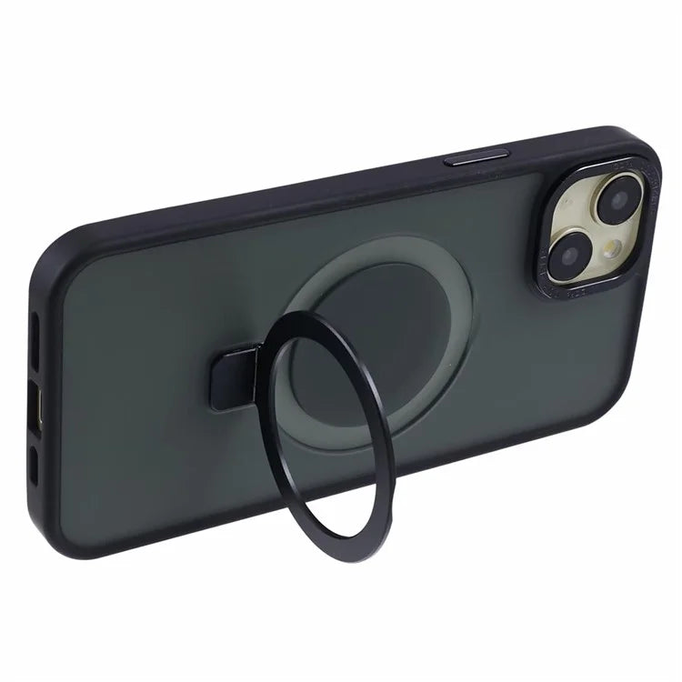 For iPhone 13 6.1 inch Kickstand Case Skin-Touch TPU+PC Slim Phone Cover Compatible with MagSafe