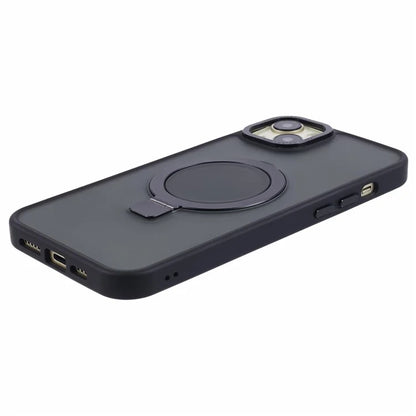 For iPhone 13 6.1 inch Kickstand Case Skin-Touch TPU+PC Slim Phone Cover Compatible with MagSafe