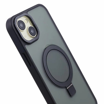 For iPhone 13 6.1 inch Kickstand Case Skin-Touch TPU+PC Slim Phone Cover Compatible with MagSafe