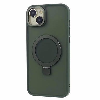 For iPhone 13 6.1 inch Kickstand Case Skin-Touch TPU+PC Slim Phone Cover Compatible with MagSafe
