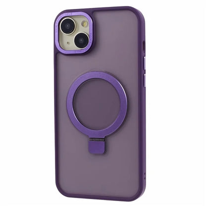 For iPhone 13 6.1 inch Kickstand Case Skin-Touch TPU+PC Slim Phone Cover Compatible with MagSafe