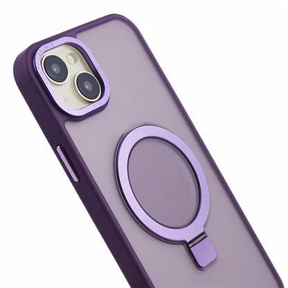 For iPhone 13 6.1 inch Kickstand Case Skin-Touch TPU+PC Slim Phone Cover Compatible with MagSafe