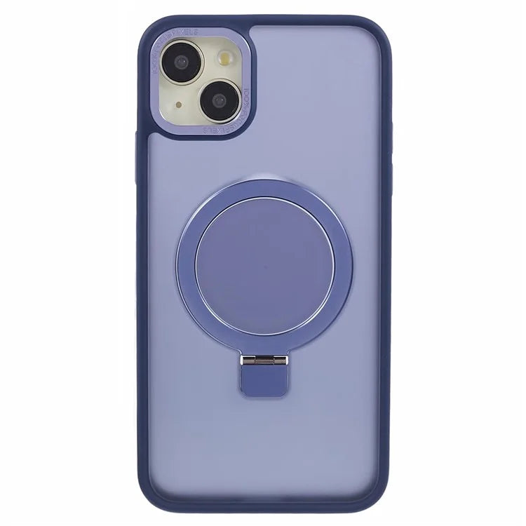 For iPhone 13 6.1 inch Kickstand Case Skin-Touch TPU+PC Slim Phone Cover Compatible with MagSafe