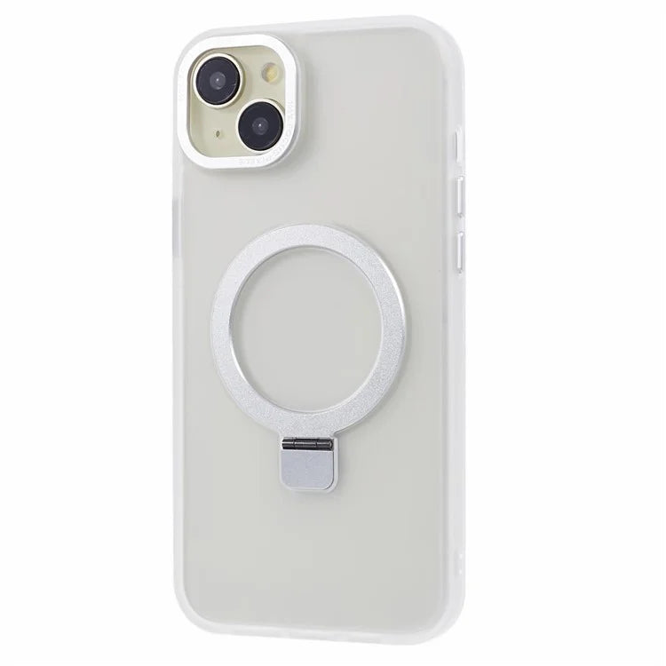 For iPhone 13 6.1 inch Kickstand Case Skin-Touch TPU+PC Slim Phone Cover Compatible with MagSafe