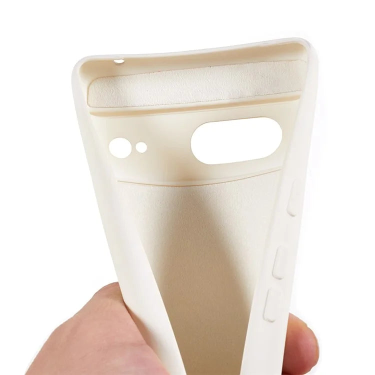 For Google Pixel 8 Case Fiber Lining Rubberized TPU Anti-scratch Phone Cover Back Shell