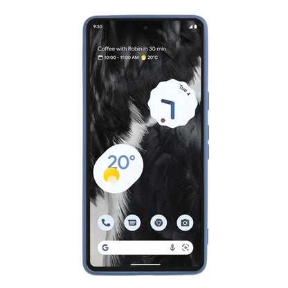 For Google Pixel 8 Case Fiber Lining Rubberized TPU Anti-scratch Phone Cover Back Shell