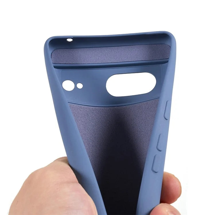 For Google Pixel 8 Case Fiber Lining Rubberized TPU Anti-scratch Phone Cover Back Shell