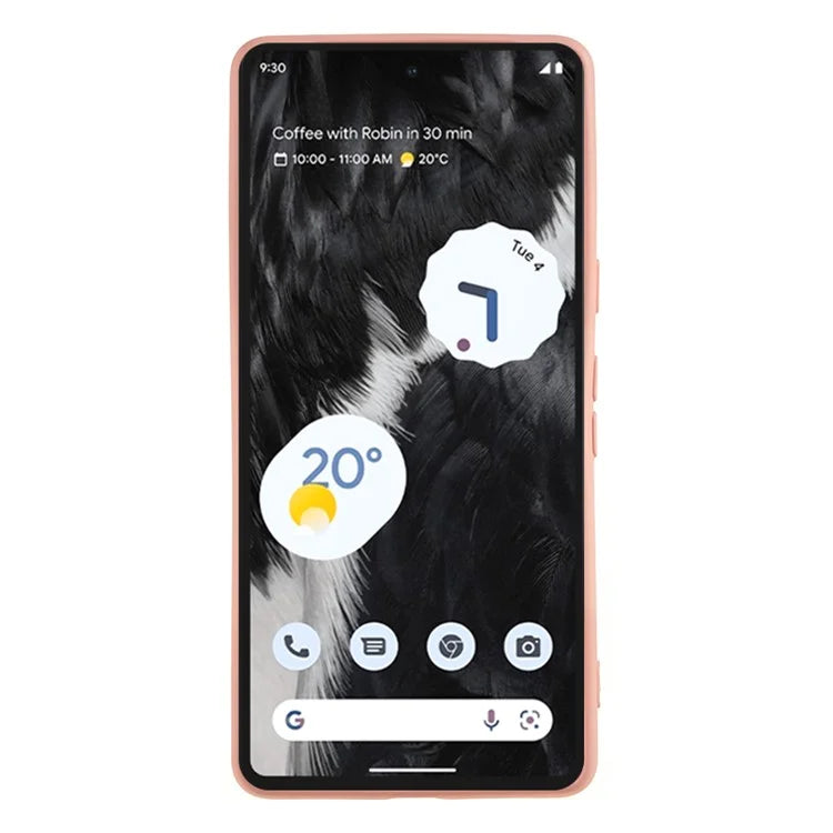 For Google Pixel 8 Case Fiber Lining Rubberized TPU Anti-scratch Phone Cover Back Shell