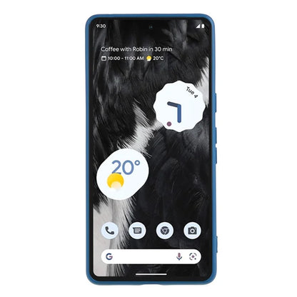 For Google Pixel 8 Case Fiber Lining Rubberized TPU Anti-scratch Phone Cover Back Shell