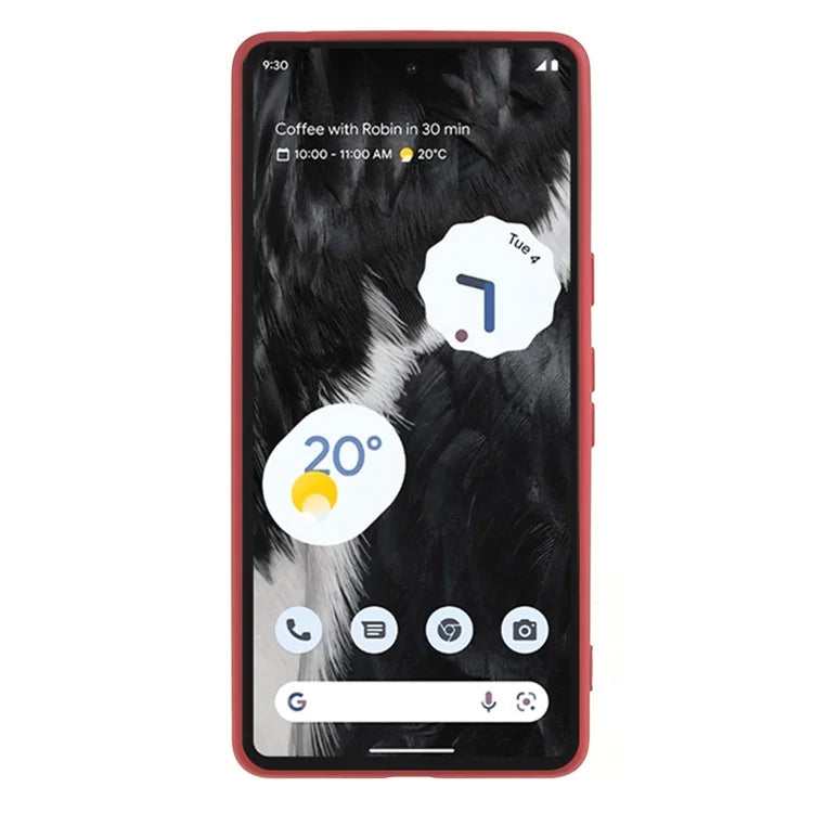 For Google Pixel 8 Case Fiber Lining Rubberized TPU Anti-scratch Phone Cover Back Shell
