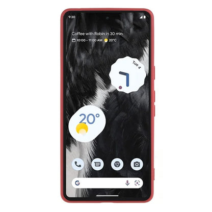 For Google Pixel 8 Case Fiber Lining Rubberized TPU Anti-scratch Phone Cover Back Shell