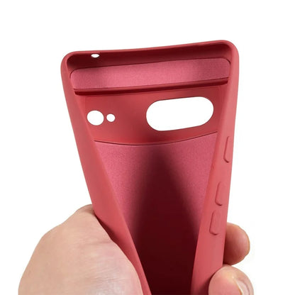 For Google Pixel 8 Case Fiber Lining Rubberized TPU Anti-scratch Phone Cover Back Shell
