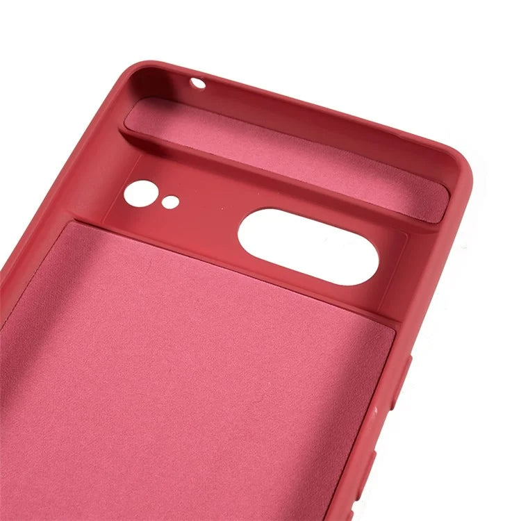 For Google Pixel 8 Case Fiber Lining Rubberized TPU Anti-scratch Phone Cover Back Shell