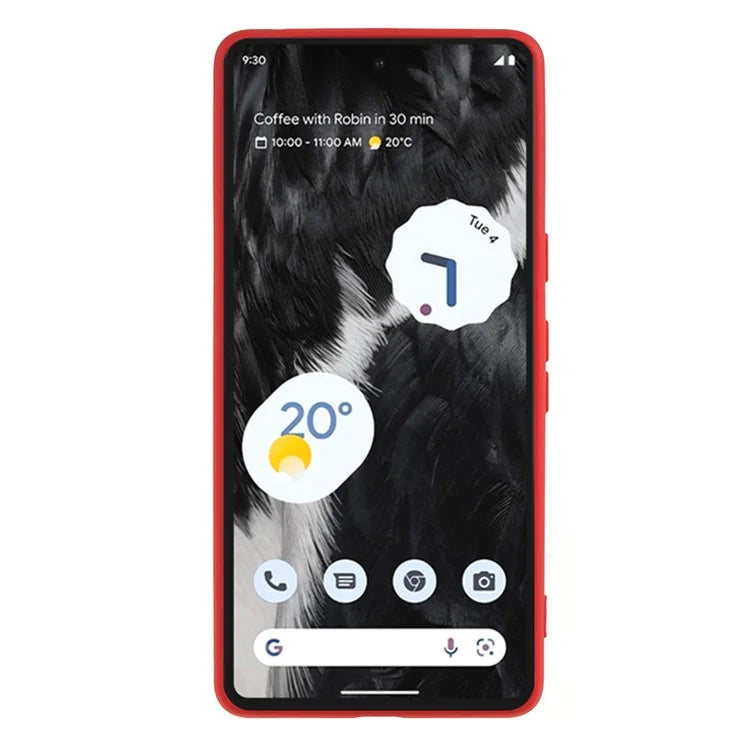 For Google Pixel 8 Case Fiber Lining Rubberized TPU Anti-scratch Phone Cover Back Shell