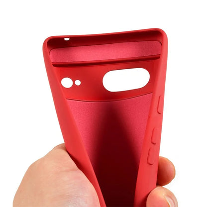 For Google Pixel 8 Case Fiber Lining Rubberized TPU Anti-scratch Phone Cover Back Shell