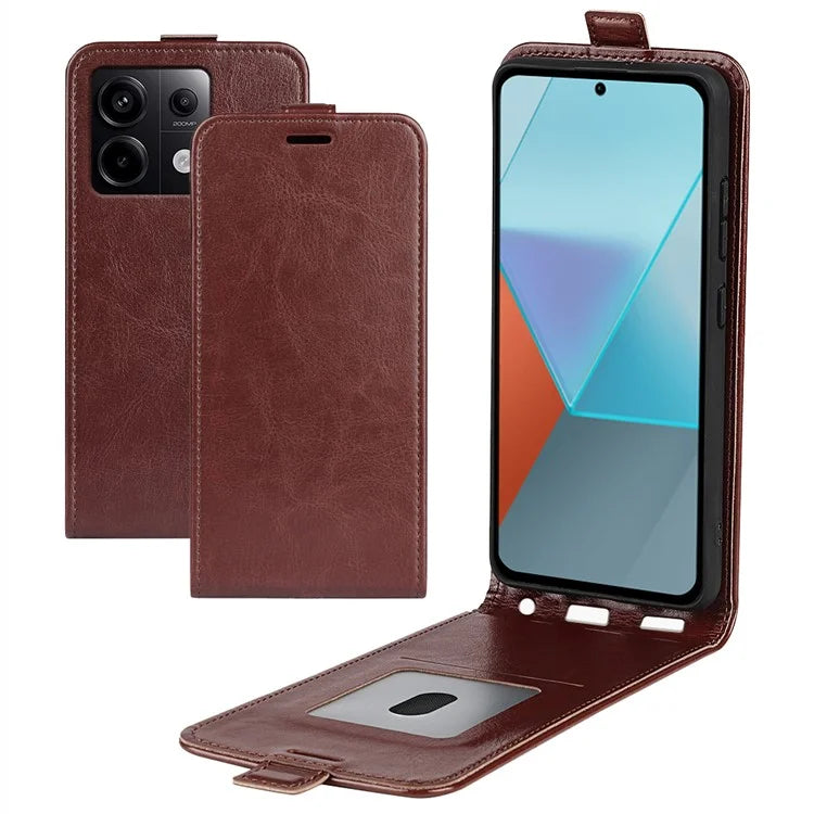 For Xiaomi Redmi Note 13 Pro 5G / Poco X6 5G Case Crazy Horse Texture Mobile Phone Leather Cover