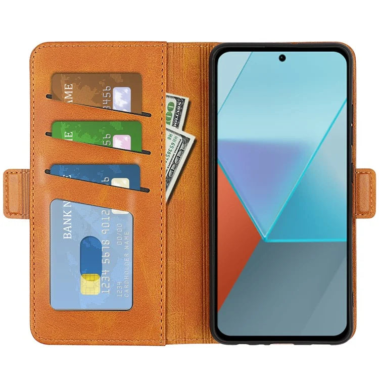 For Xiaomi Redmi Note 13 Pro 5G / Poco X6 5G Case Fall Proof Leather Wallet Stand Cellphone Cover