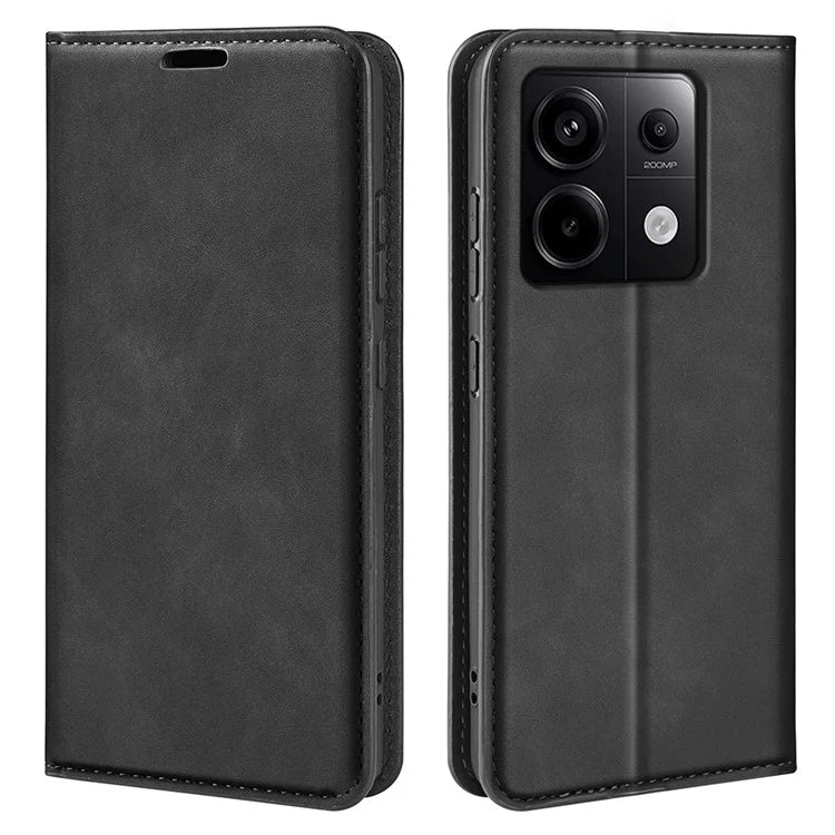 For Xiaomi Redmi Note 13 Pro 5G / Poco X6 5G Case Flip Shell PU Leather Skin-touch Phone Cover