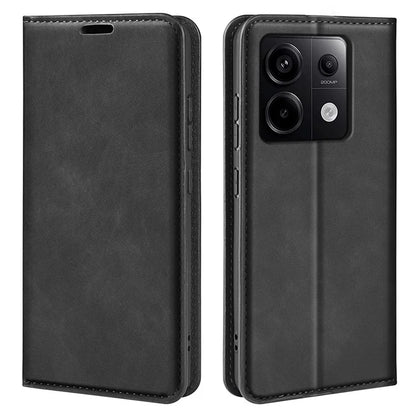For Xiaomi Redmi Note 13 Pro 5G / Poco X6 5G Case Flip Shell PU Leather Skin-touch Phone Cover