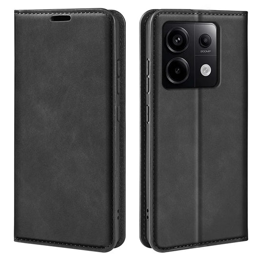 For Xiaomi Redmi Note 13 Pro 5G / Poco X6 5G Case Flip Shell PU Leather Skin-touch Phone Cover