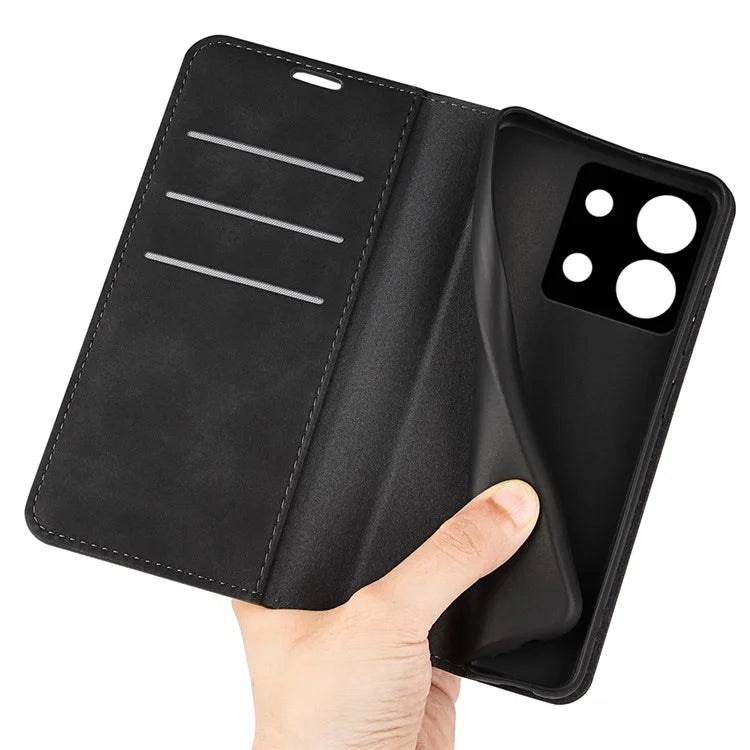 For Xiaomi Redmi Note 13 Pro 5G / Poco X6 5G Case Flip Shell PU Leather Skin-touch Phone Cover