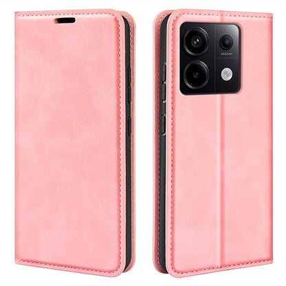 For Xiaomi Redmi Note 13 Pro 5G / Poco X6 5G Case Flip Shell PU Leather Skin-touch Phone Cover
