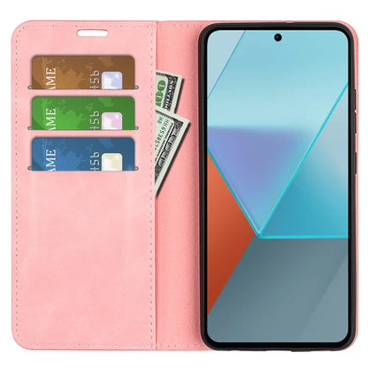 For Xiaomi Redmi Note 13 Pro 5G / Poco X6 5G Case Flip Shell PU Leather Skin-touch Phone Cover
