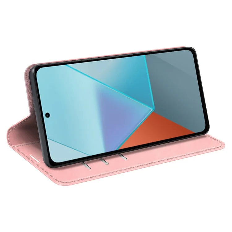 For Xiaomi Redmi Note 13 Pro 5G / Poco X6 5G Case Flip Shell PU Leather Skin-touch Phone Cover