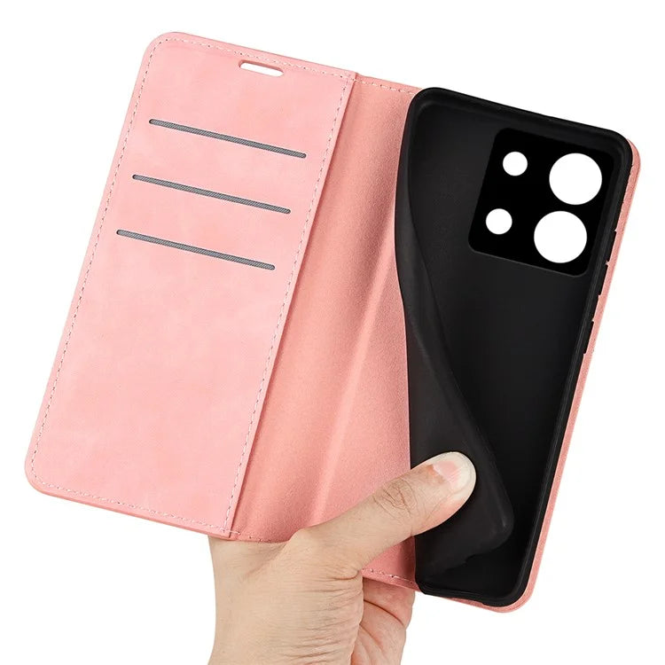 For Xiaomi Redmi Note 13 Pro 5G / Poco X6 5G Case Flip Shell PU Leather Skin-touch Phone Cover